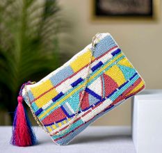 Bohemian Geometric Beaded Purse Shoulder Bag